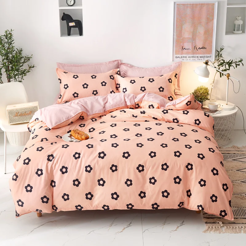 

Cute Panda Floral Bedding Sets Bed Sheet Pillowcase Nordic Cartoon Duvet Cover Bed Linen Single Queen King 220x240 Quilt Covers