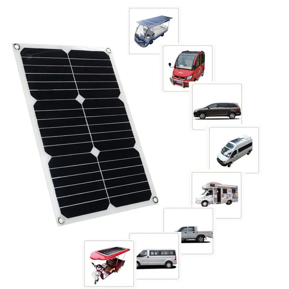 IP65 Solar Panel Fast Charger Car Battery Charging 420*280mm 18/12/5V 30W Dual USB Emergency Power Supply | Электроника