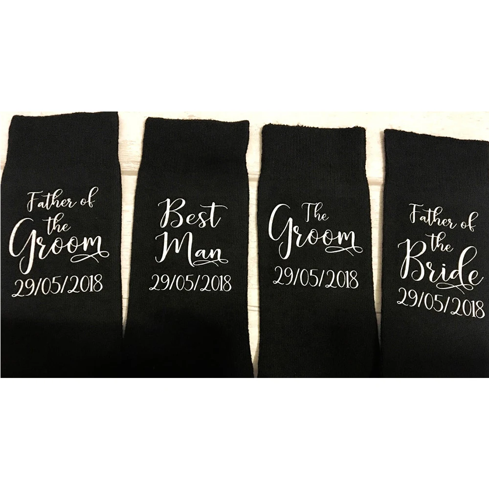Персонализированные носки для свадьбы свадебный подарок жениха/Крестителя/отца