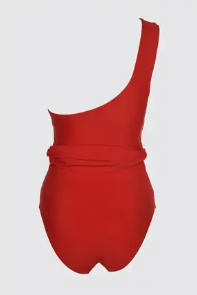 

Women's Red One Shoulder Swimwear Women 'S fashion 2021 Spring Summer Collection