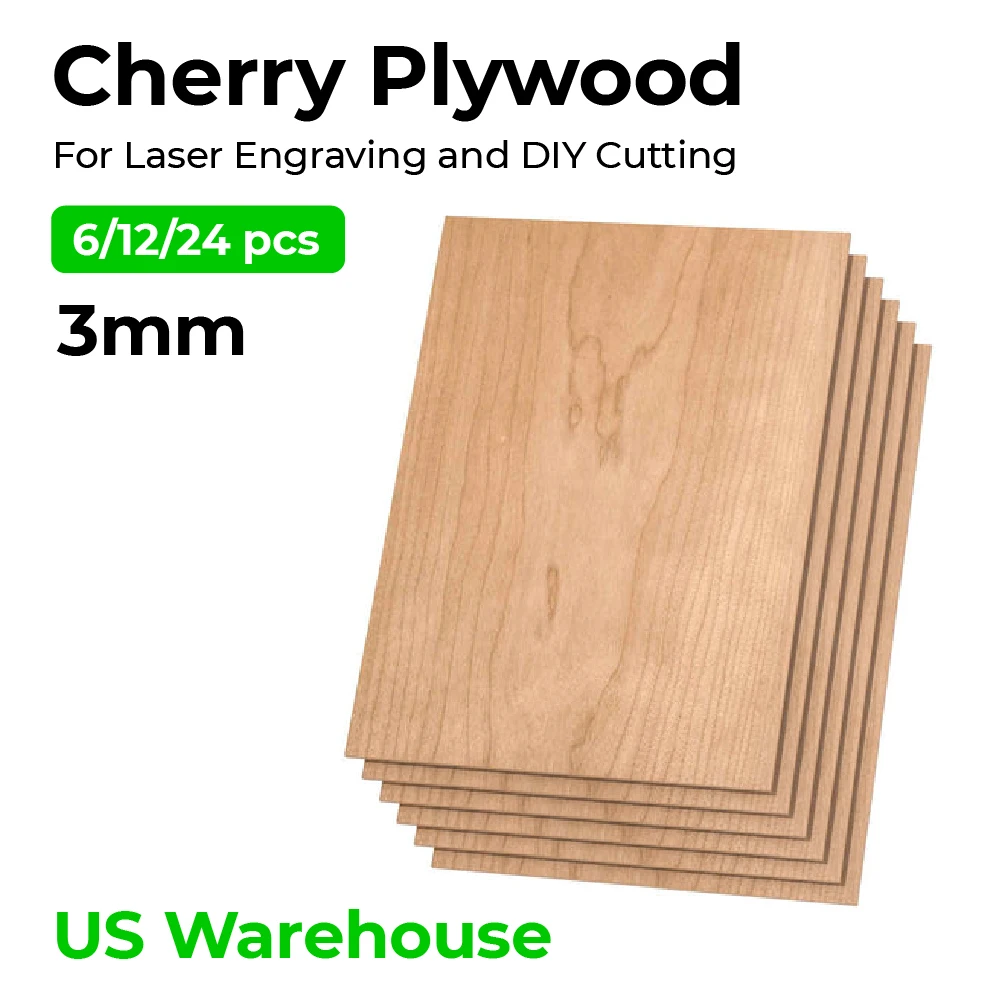 Вишневая фанера 3 мм для творчества лазерной резки и гравировки (6 шт.) - купить по