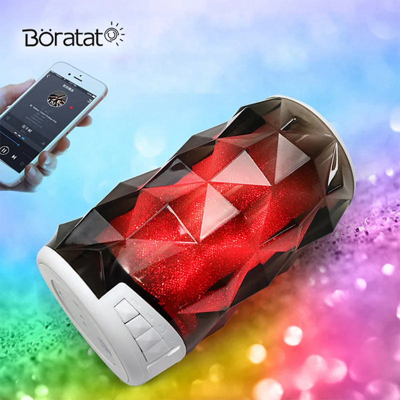 

Беспроводная колонка Bluetooth 4,2 с цветным освещением, 3D объемный динамик, портативный мини-динамик, цветная карта, поддержка TF-карты, функция