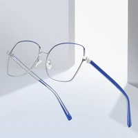 fashion women glasses frame optical eyewear full rim oversize alloy prescription eyewear anti scratch spectacles
