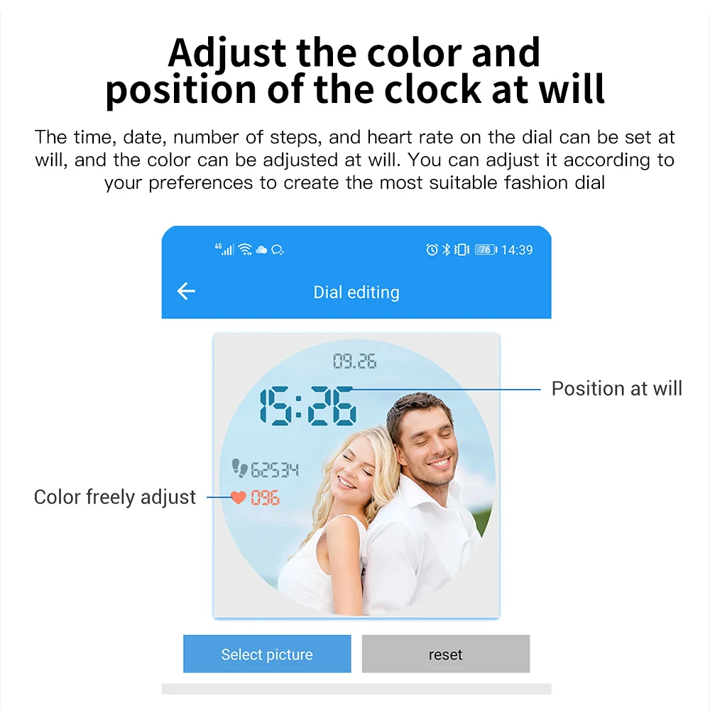 Умные часы RUNDOING T6 с полным умные сенсорным экраном для мужчин и женщин