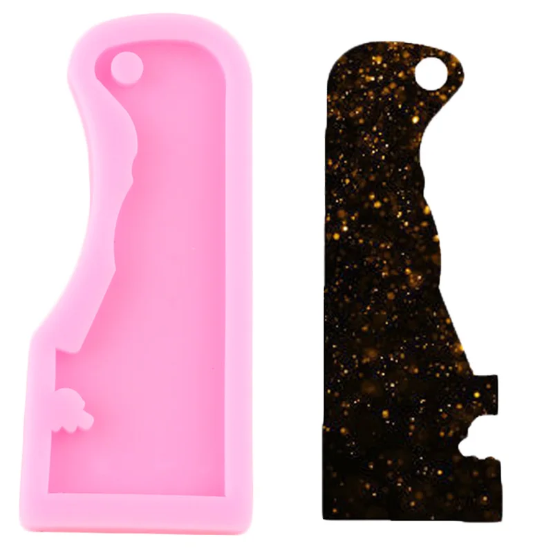 Блестящие силиконовые формы из делавера карта Соединенных Штатов брелок