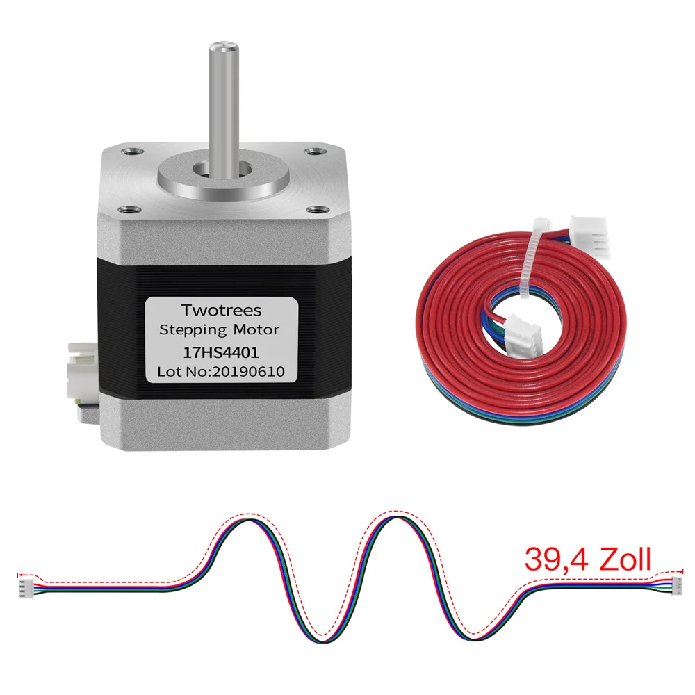 Шаговый двигатель Usongshine Nema 17 40 мм 42 дюйма 4 разъема 17HS4401 NEMA17 42bygh 1 5 А с DuPont линией