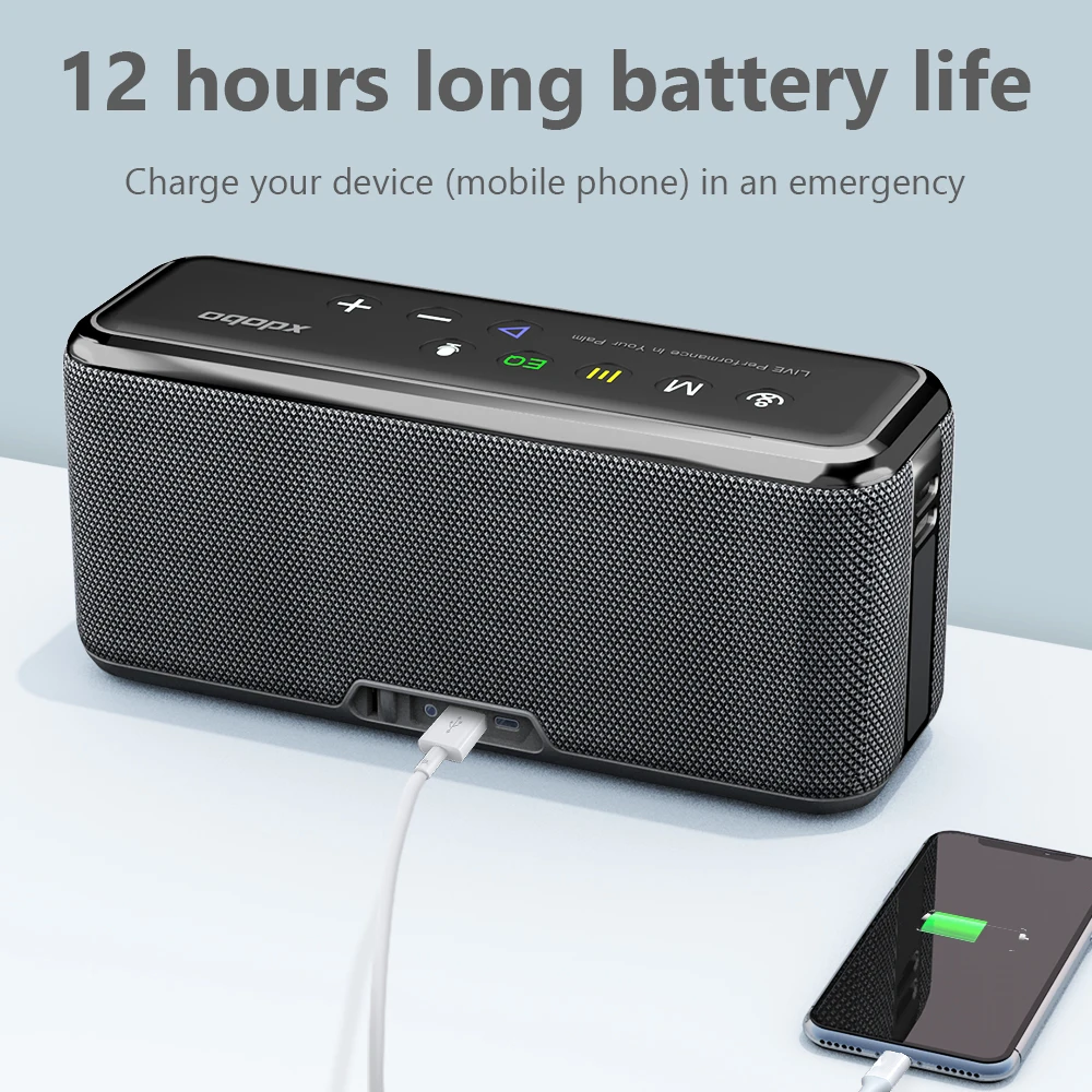 Портативная беспроводная Bluetooth-Колонка XDOBO X8 MAX 100 Вт внешний аккумулятор BT5.0 TWS