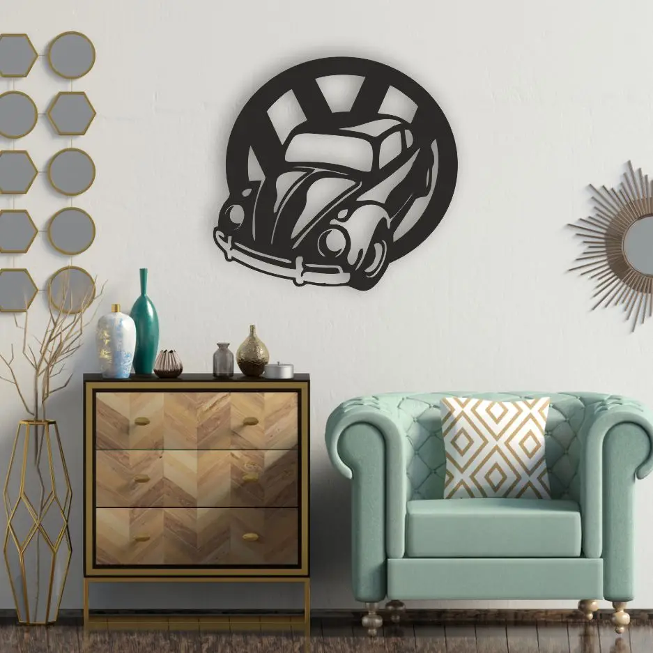 

Wv Beetle Retro Car - Metal Wall Art, Металлический Настенный декор, металлическое настенное искусство, Настенный декор интерьера, подарок на новоселье