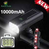 10000mah 6t6 bike light usb rechargeable led bicycle light 5000lm headlight mtb flashlight front lamp as power bank