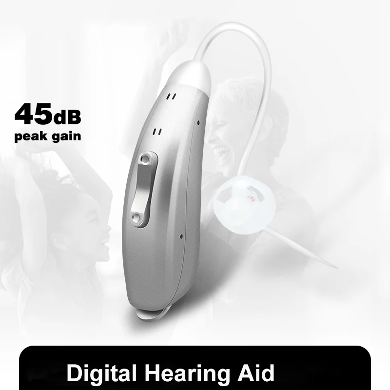 

BTE Digital Hearing Aids Wireless Sound Amplifier Volume Adjustable For Elderly Deaf Severe Loss Ear Hearing Aid Audifono Device