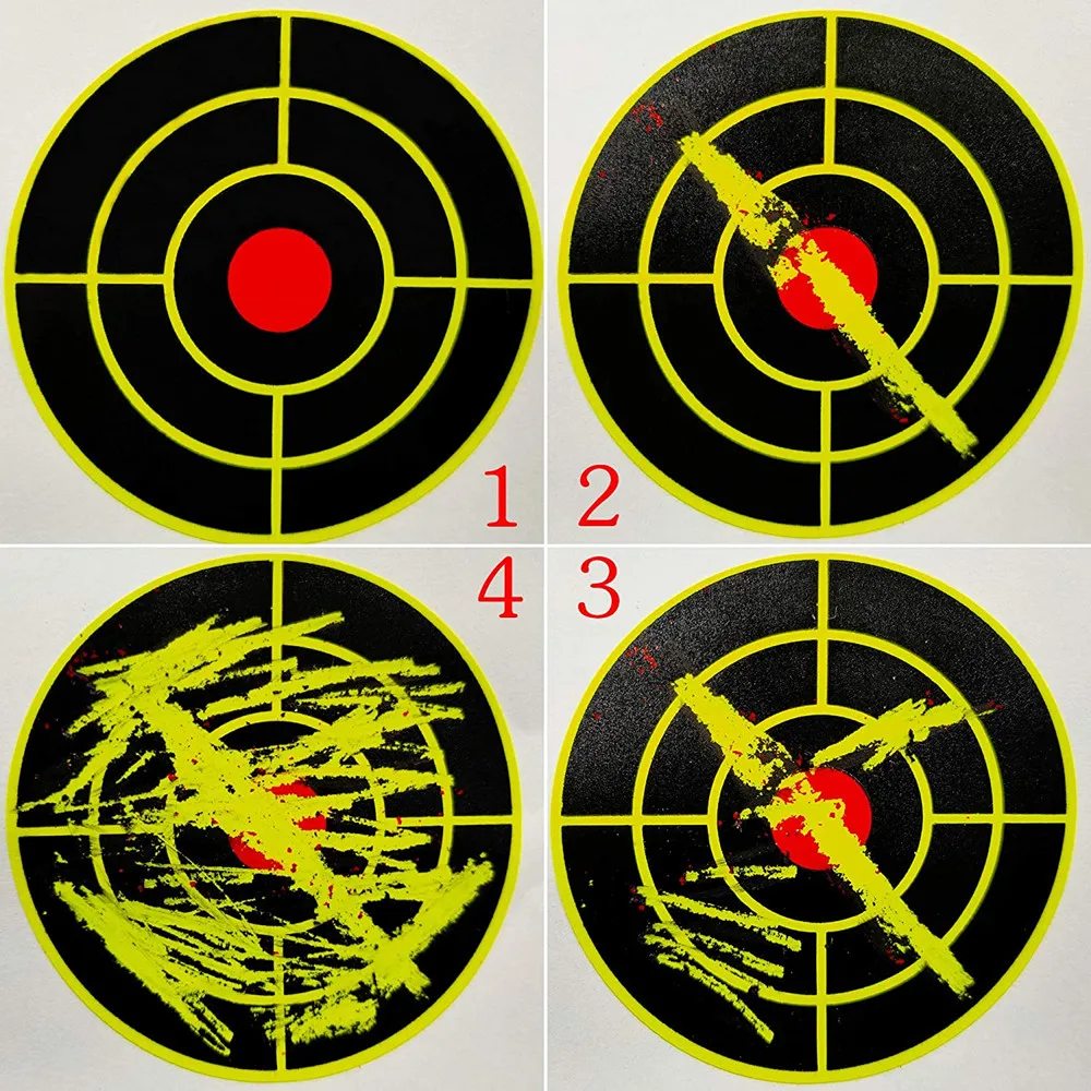 100pcs Splatter Target Stickers Roll 3&quot Inch Adhesive Reactive Targets for Shooting BB Pellet Airsoft Guns |