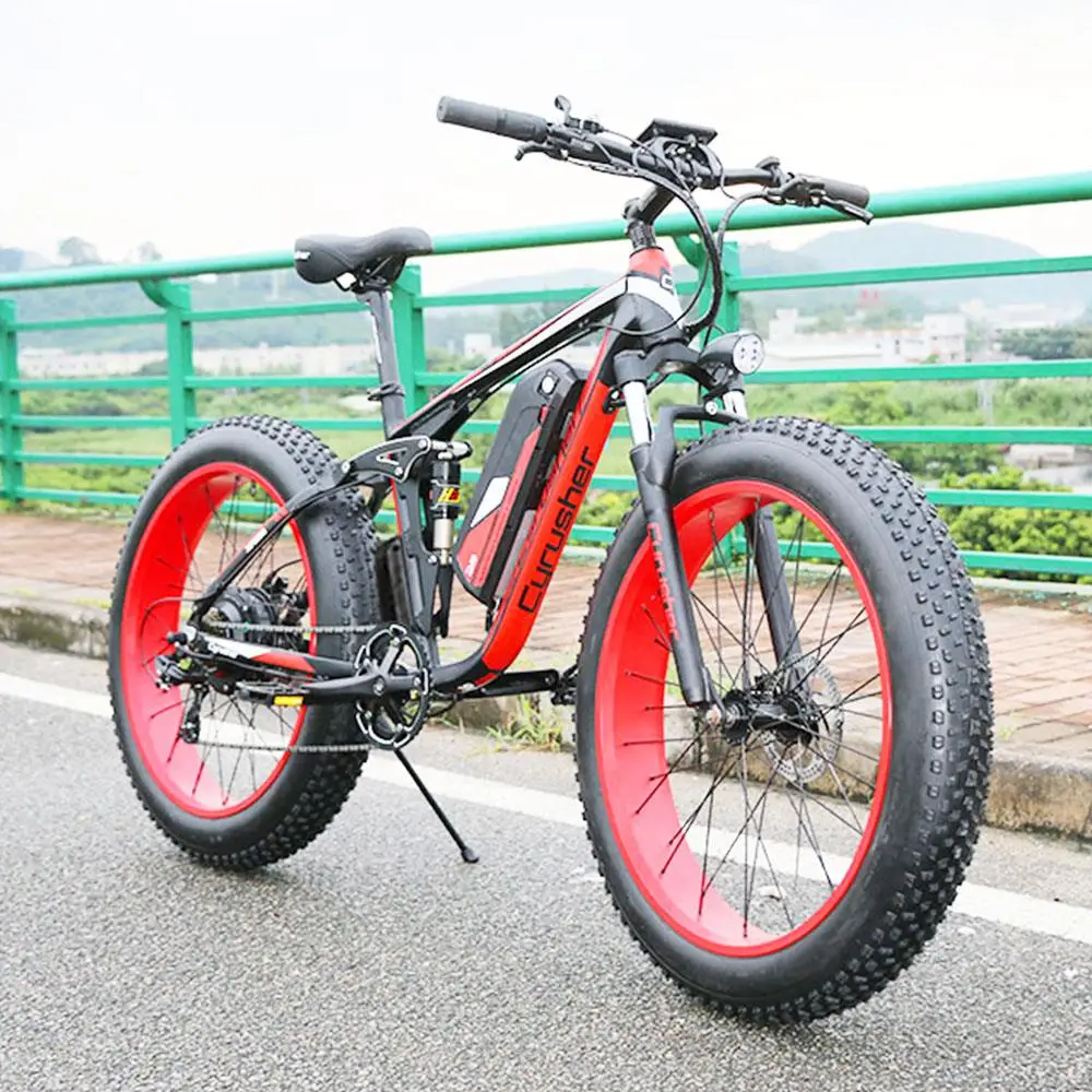 Горный велосипед Cyrusher XF800 Электрический фэтбайк диагональю 26 дюймов 7 скоростей