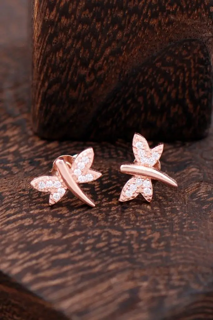 

Dragonfly Rose Silver Earrings 2360 High Quality Hand Made Original Filigree Silver Jewellery Gift for Women