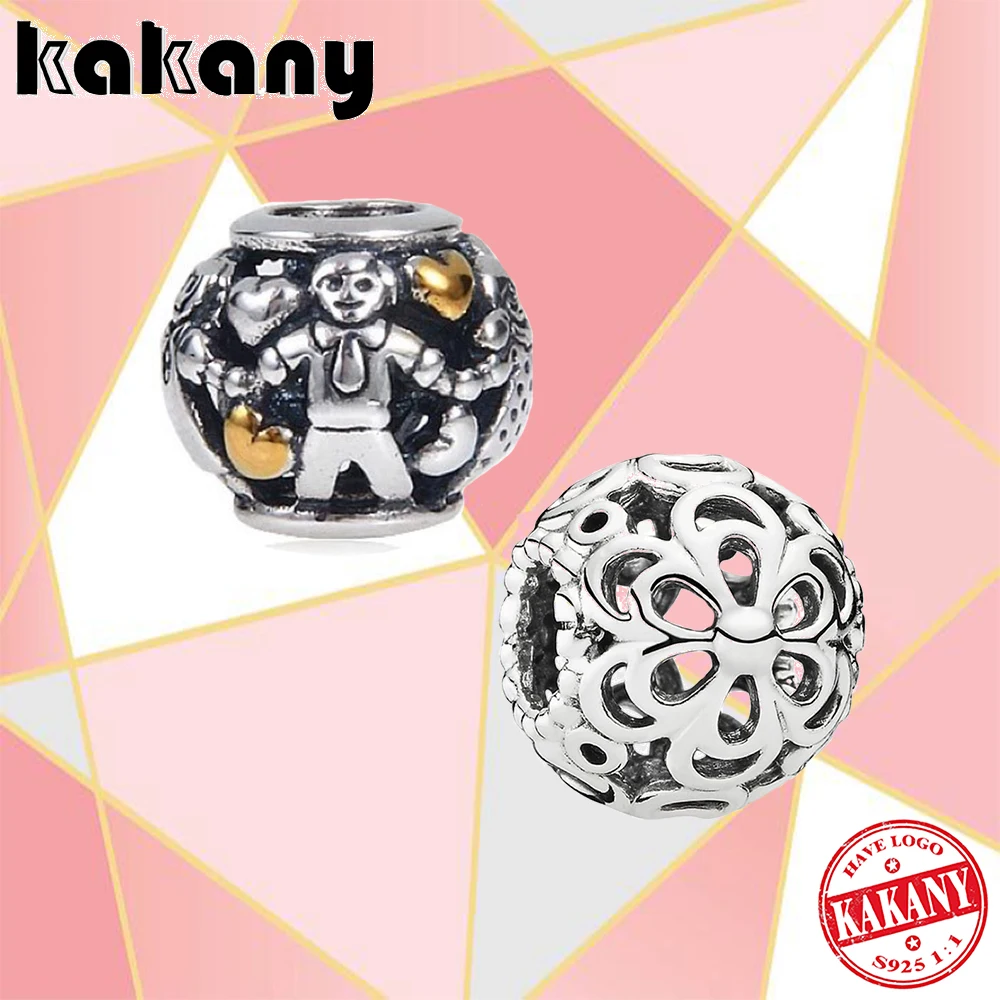 

2021 New High-quality 925 Sterling Silver Hollow Floral Ornaments, The Eternal Charm Of The Family, Diy Jewelry For Girls