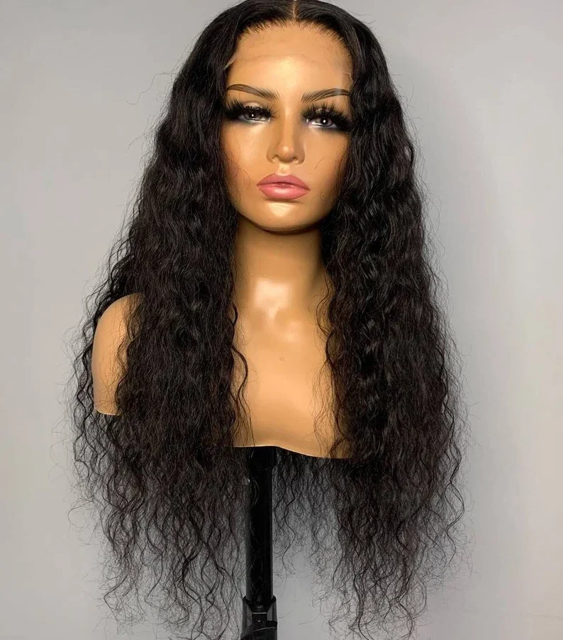 

Loose Curly Synthetic Lace Front Wigs With Baby Hair Heat Resistant Fiber Water Wave Synthetic Lace Wigs for Women Daily Wigs