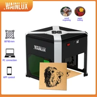 wainlux laser engraver k6 3000mw cnc wifi mini laser engraving machine diy logo mark printer cutter woodworking wood plastic