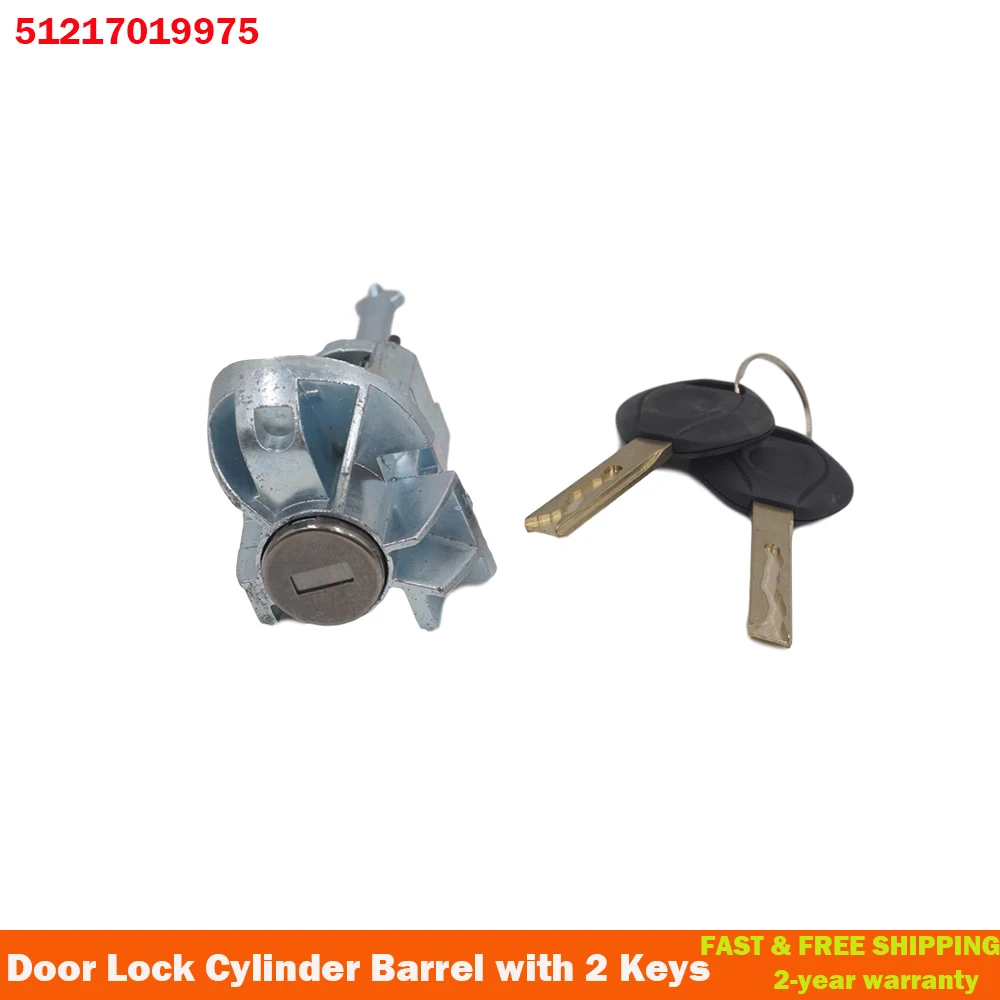 

Front Left Door Lock Cylinder Barrel with 2 Keys For BMW E46 325Ci 325i 325xi 330Ci 330i 330xi M3 51217019975
