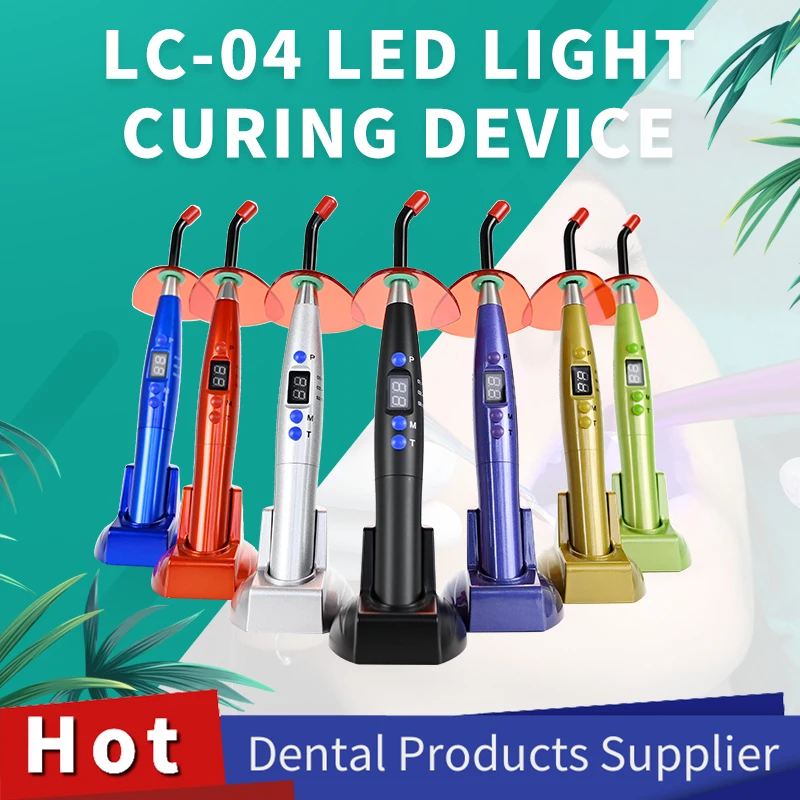 

Dental Wireless UV LED Curing Light Blue Cordless 5-40 Seconds Cure Light Lamp Curing Machine Adjustable Working Time
