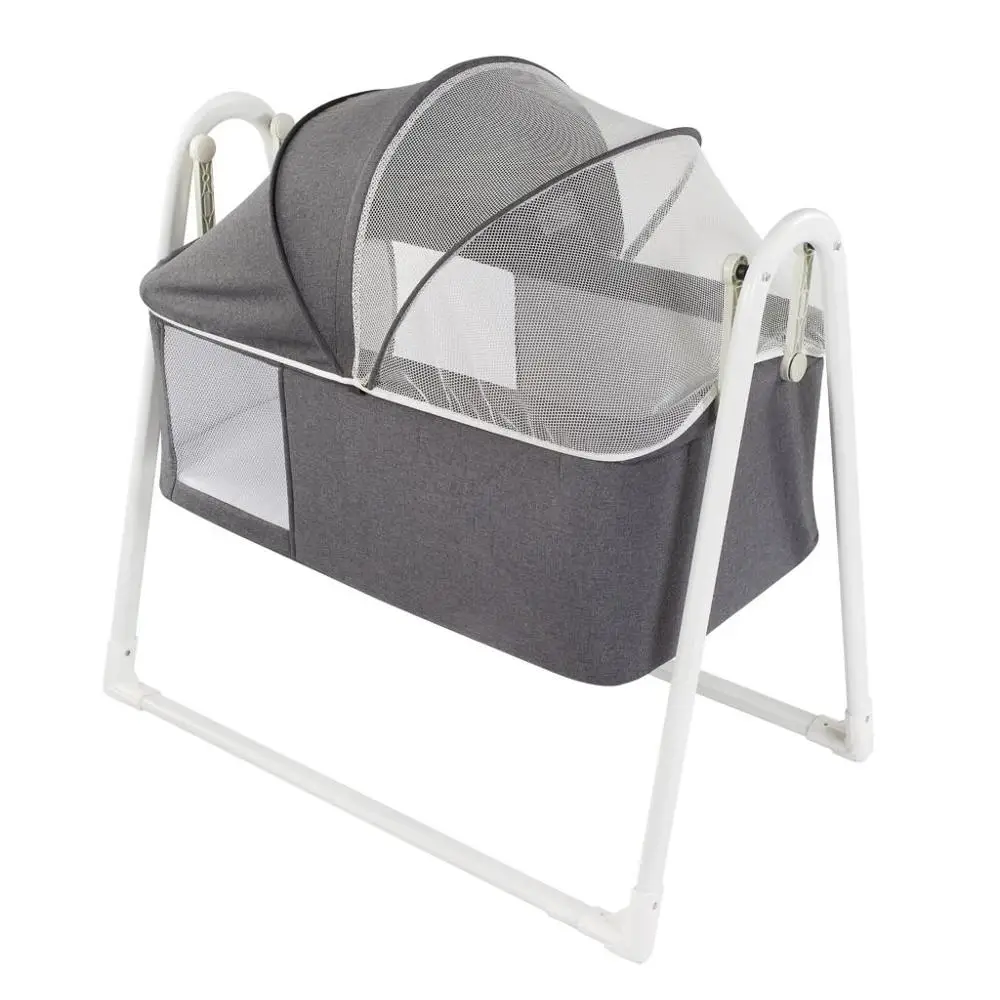 

Jaju Baby Dark Grey Plus Portable Rocking Cradle, Light Gray Folding Cradle, Mother's Side Cradle, Easy Installation Cradle