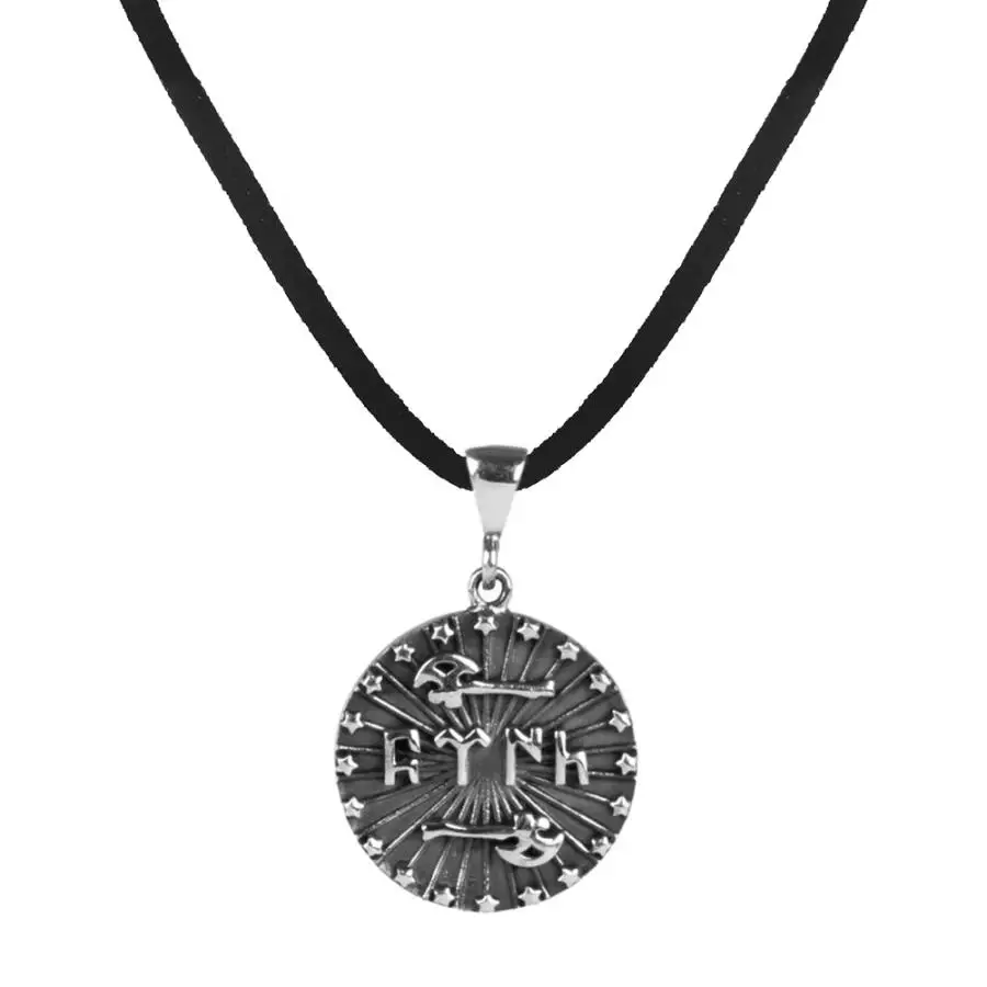 

Gokturk Turkish Turkish and Axe Figured Silver Men's Necklace Fashion Turkish Premium Quality Handmade Jawelery