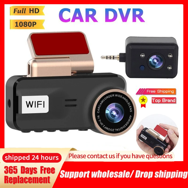 

Full HD Dash Cam WiFi Front And Rear Dual Lens Car DVR Recorders Wide-angle Night Vision G-sensor Dash Camera Car Video Recorder