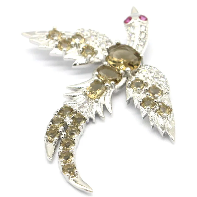 59x43 мм супер большой европейский дизайн Феникс Зеленый Перидот Смоки кварцевые