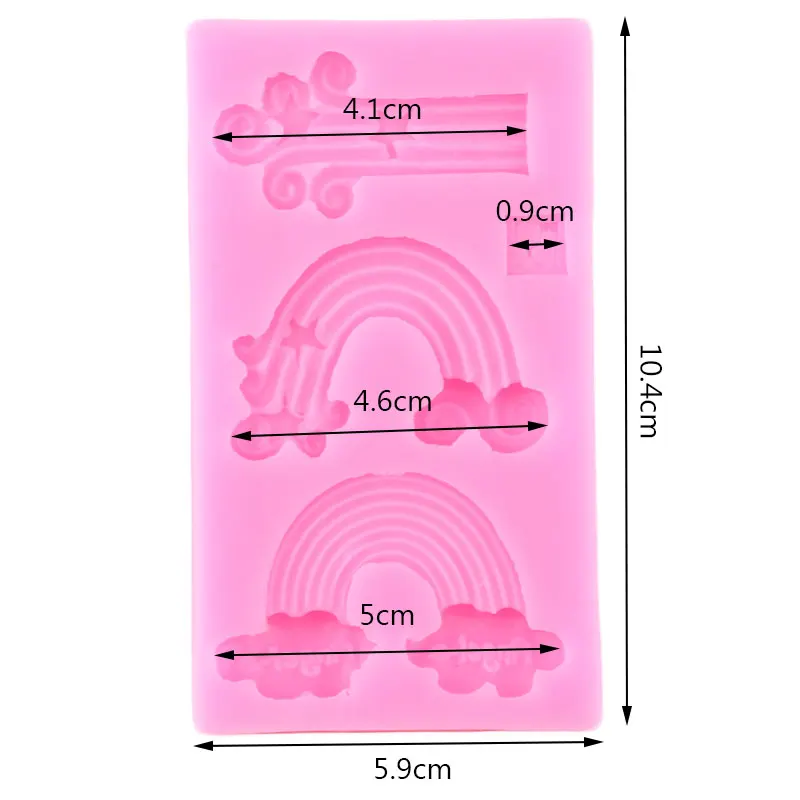 Радуга облака силиконовая форма детский день рождения звезды кекс Топпер