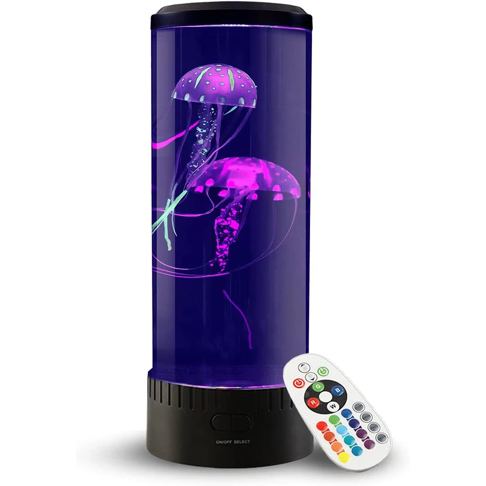 led fantasia jellyfish lampada usb power bateria alimentado cor em mudanca do tanque
