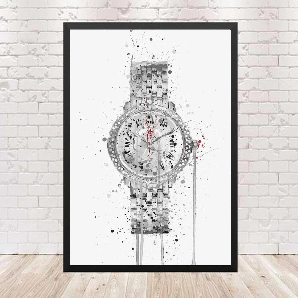 Граффити новый знаменитый бренд часы Картина на холсте Rolex Роскошная фотография