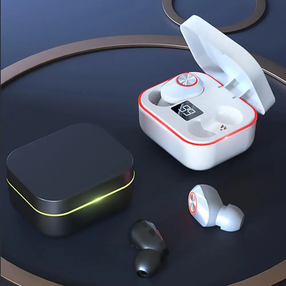 

30pcs M8 TWS 9D Wireless Stereo Earbuds With Microphones Sports Noise Reduction Bluetooth Headsets Breathing Light Charging Box