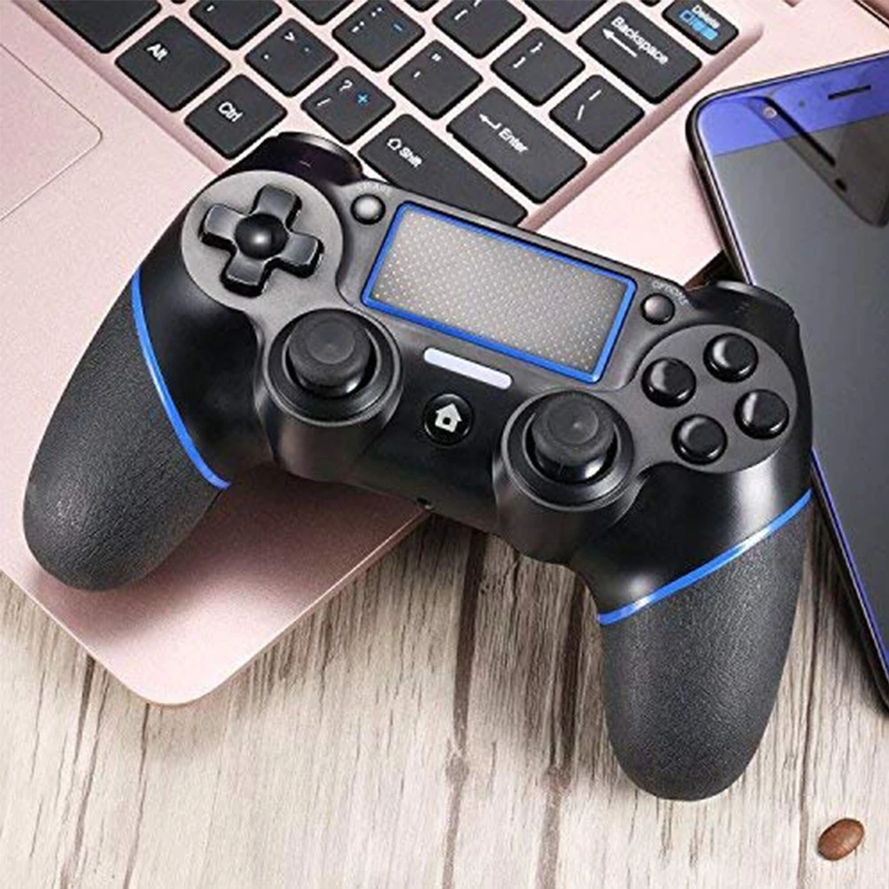 

ISHAKO Controller Wireless Gamepad Bluetooth Remote Joystick Touch Pad 600mAh Vibration 3D Rocker For PS4/Pro/Slim/PC Windows