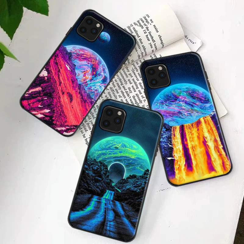 

Space Planet Stars Moon Phone Case For iPhone 6 6S 7 8 X XR XS 11 11 Pro 12 12 Pro SE 2020 12 Mini 13 13 Pro Back Cover Funda