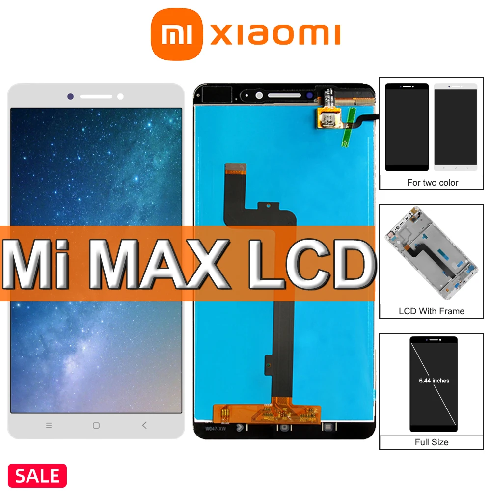 Сенсорный ЖК-дисплей 6 44 дюйма для Xiaomi Mi Max1 XiaomiMax сменный с рамкой тест 100% оригинал
