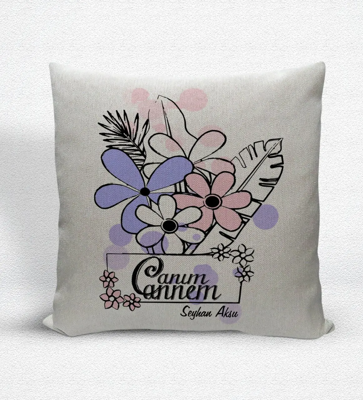 

Personalized Dear Mom Decorative Linen Pillow-16