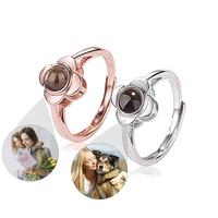 projection ring adjustable flower rings fashion trendy womens jewelry gifts romantic love memories wedding exquisite jewelrys