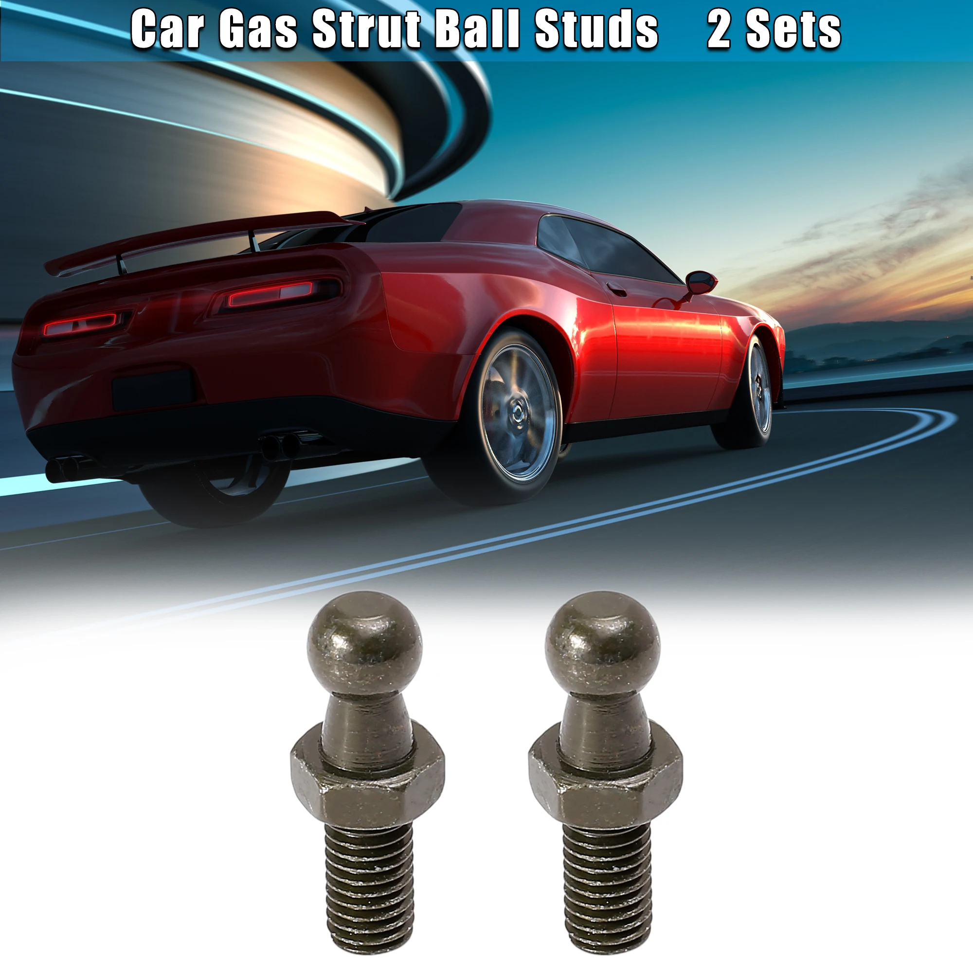 

X Autohaux 2 комплекта 4 комплекта 10 мм Автомобильная газовая стойка шариковый концевой болт шпильки крышки черные для газовых стойки ударов автомобильные аксессуары M8X15 мм