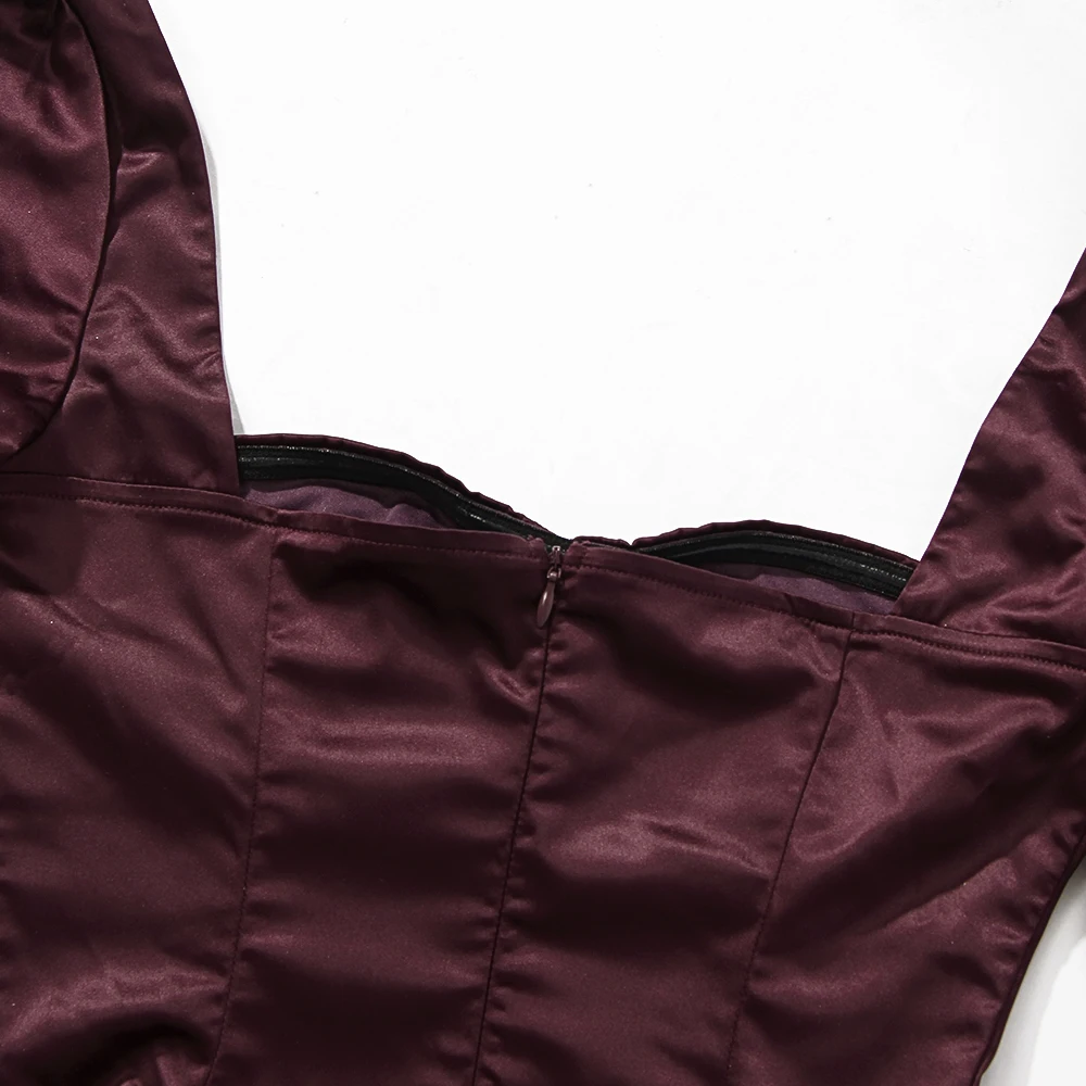 

Fyrneh Long Sleeve Cut Out Dress Sexy Elegant Gowns Fashion Ladies Clothing Wedding Party Birthday Outfits Midi Dress