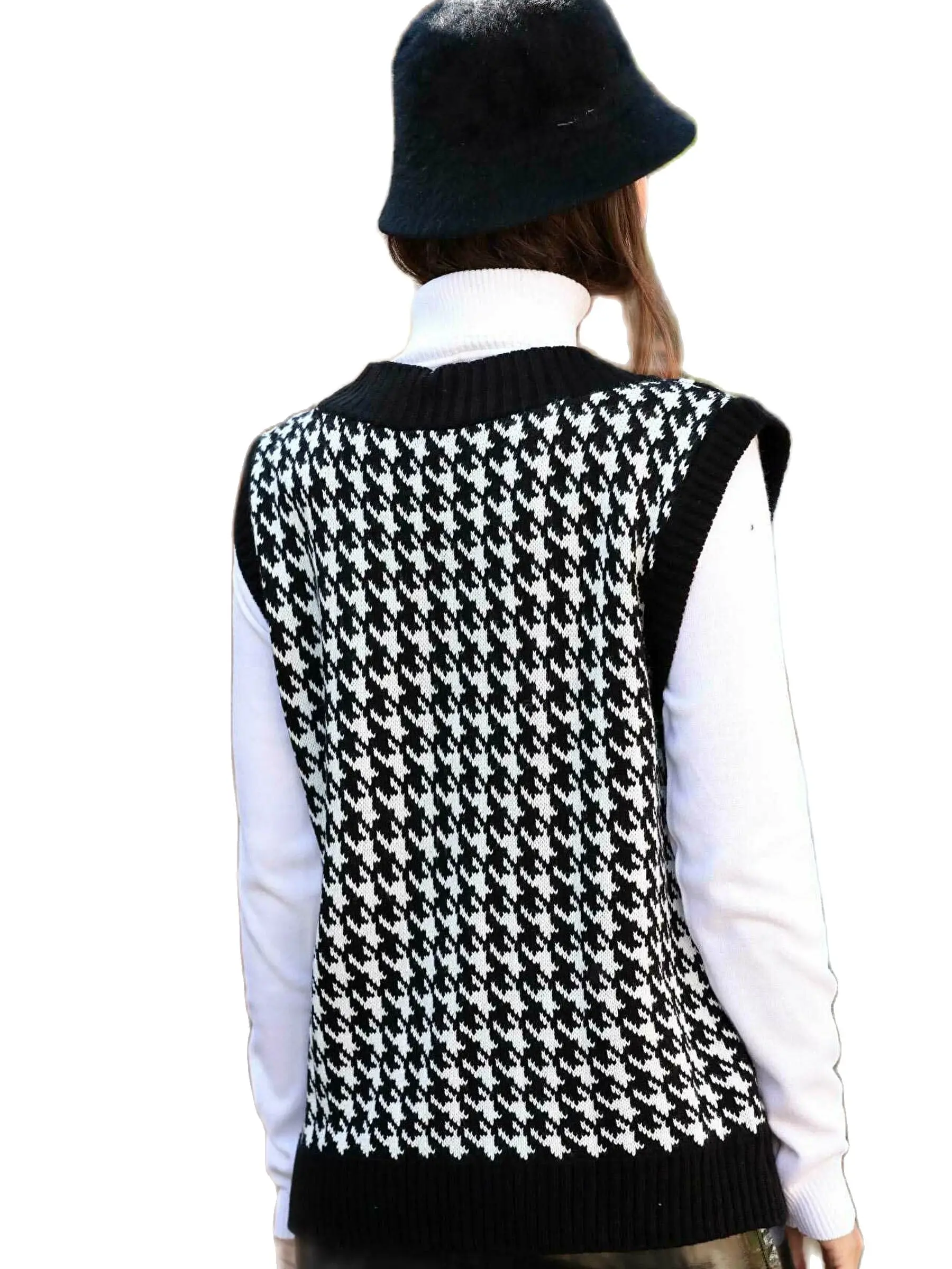 

Женский свитер с V-образным вырезом, без рукавов, сезон осень-зима 2021