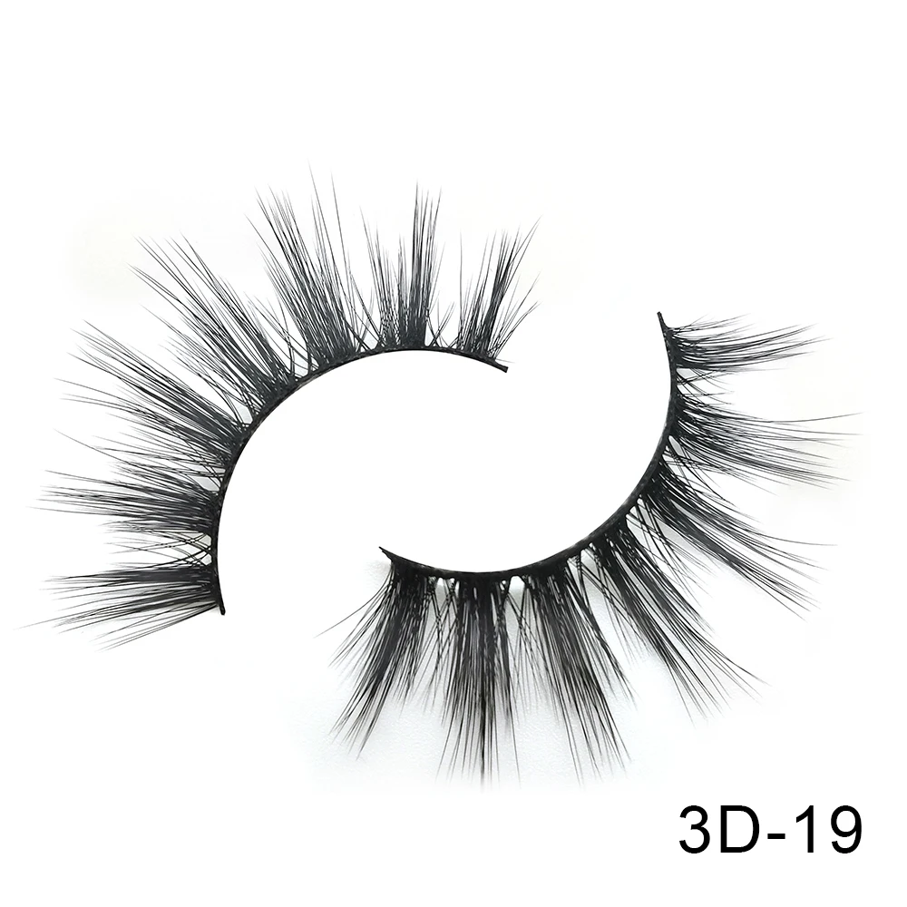3D-19 6 пар Friholl. m Искусственные норковые ресницы натуральные длинные ресницы ручной работы макияж 25 мм Искусственные норковые ресницы 3D синтетические шелковые накладные ресницы - Цвет: 3D-19