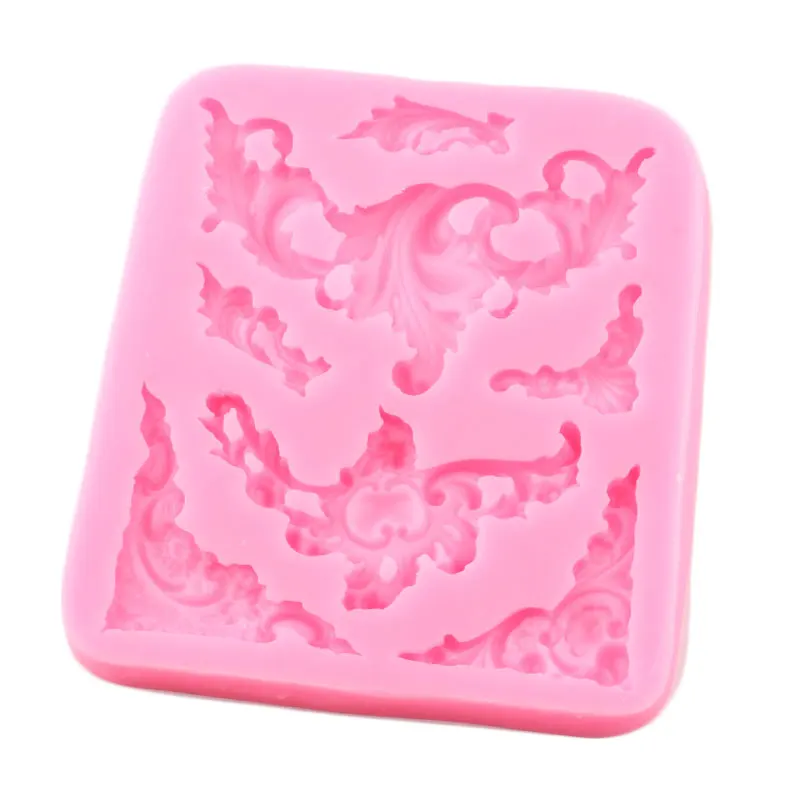 Барокко рельеф силиконовые формы рамки торт кайма для мастики свадебный