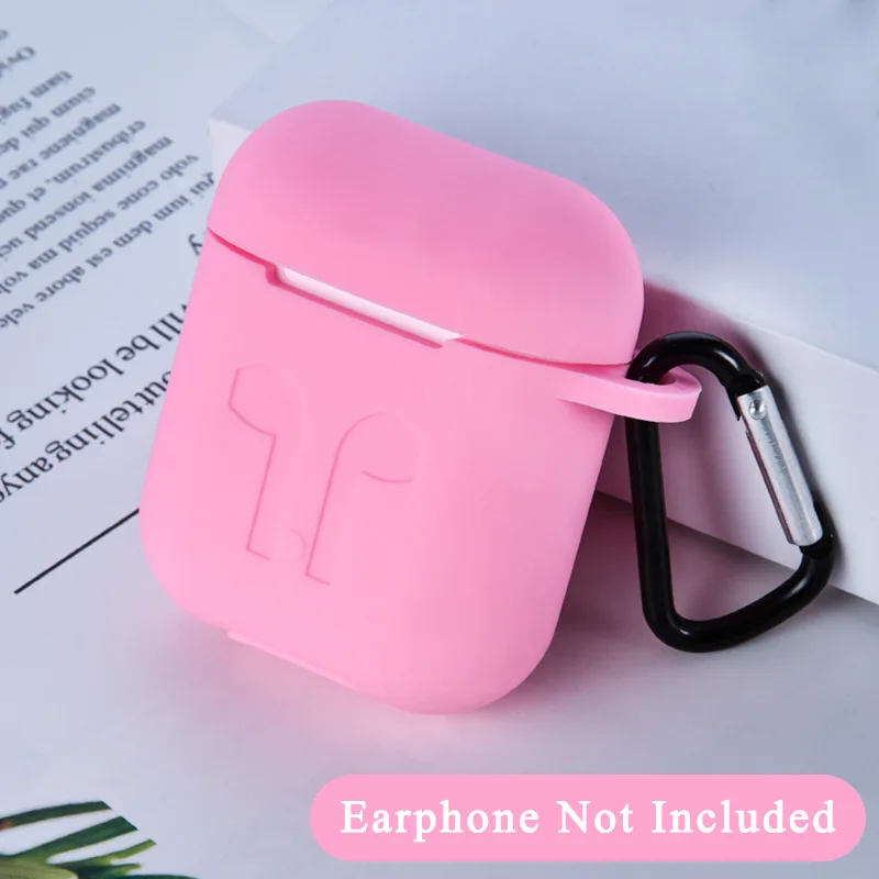 Pink ТПУ мягкий силиконовый цветной чехол для Apple AirPods 2 Наушники противоударный чехол для Apple Air Pods 1 коробка для зарядки - Цвет: Pink