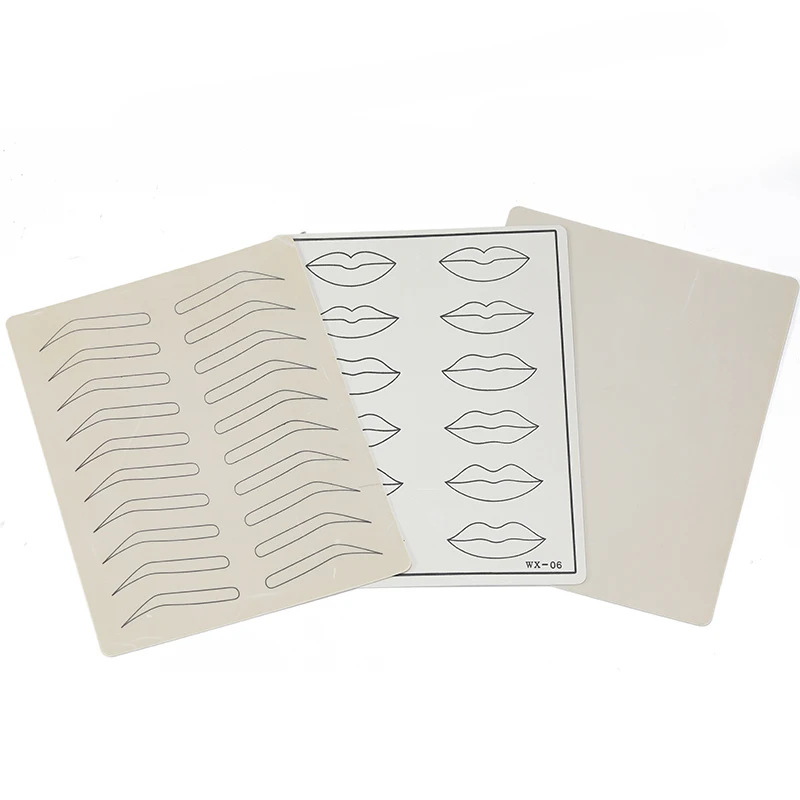 1PCS Lips Eyebrow Tattoo Skin Latex Practice Microblading Blank Fake Beginner Special Designs Supplies |