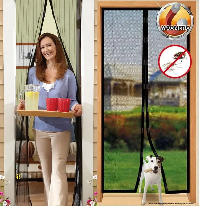 Магнитная антимоскитная штора на дверь / москитная сетка для