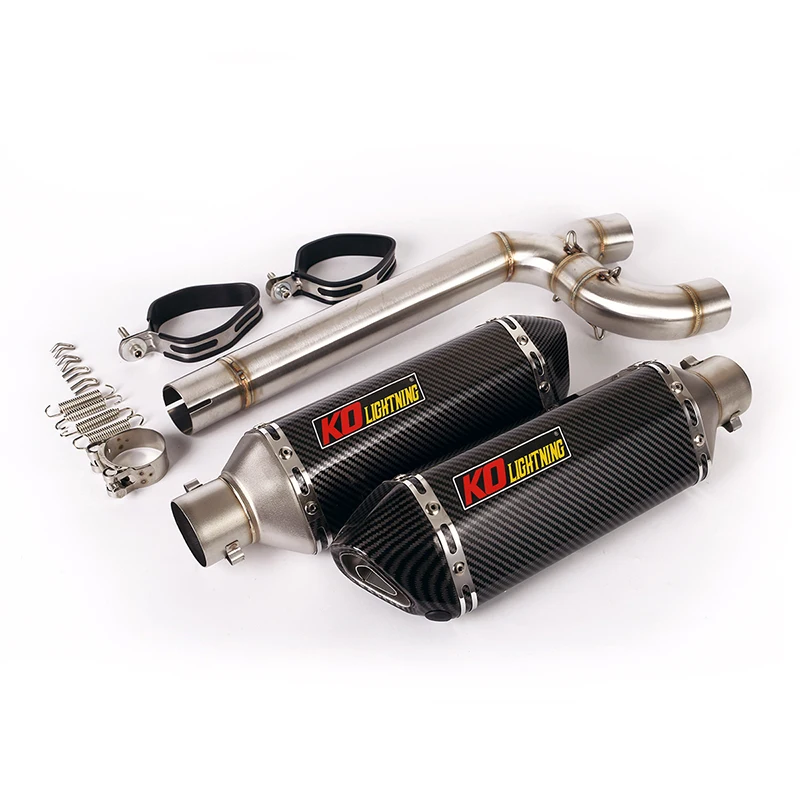 Комплект выхлопных газов для мотоцикла Yamaha FZ6 FZ6N FZ6S выхлопная труба с двойным