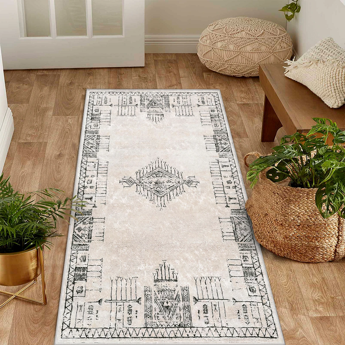 

White color grey shapes ethnic patterned carpet modern carpet ethnic rugs free shipping soft textured carpet