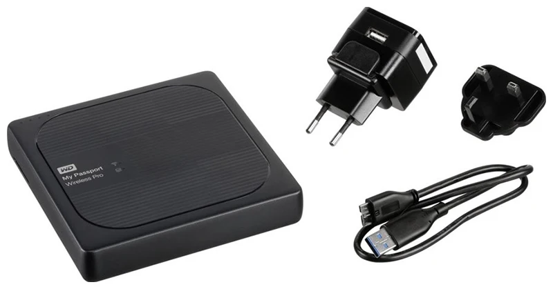 Внешний жесткий диск (HDD) Western Digital USB3/WIFI/SD 1TB 2.5'' BLACK WDBVPL0010BBK-RESN | Компьютеры и