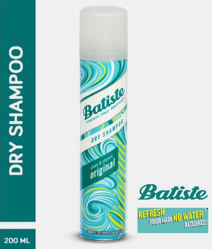 Batiste shampoo seco original prático limpeza do cabelo 200ml