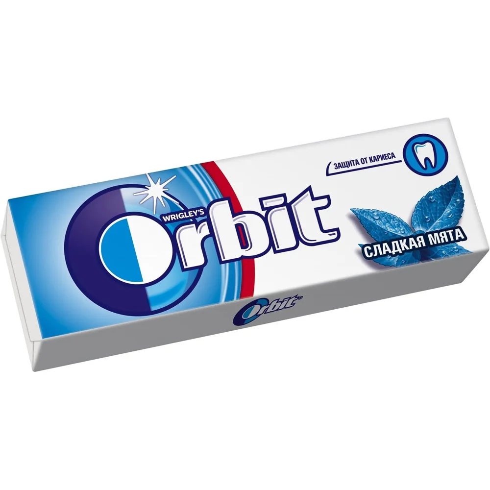 Orbit жевательная резинка Сладкая мята 30 шт 13.6 гр|Жевательная резинка| |