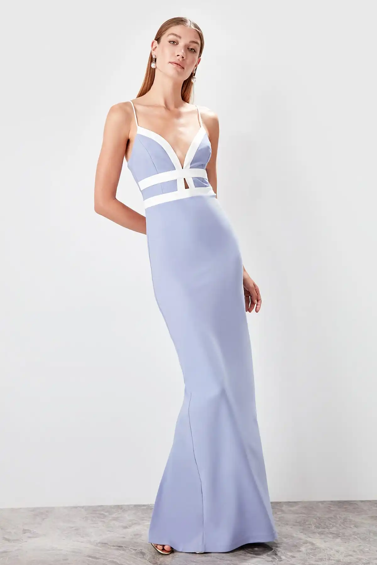 Trendyol с цветными блоками вечернее платье TPRSS19BB0547 | Свадьбы и торжества