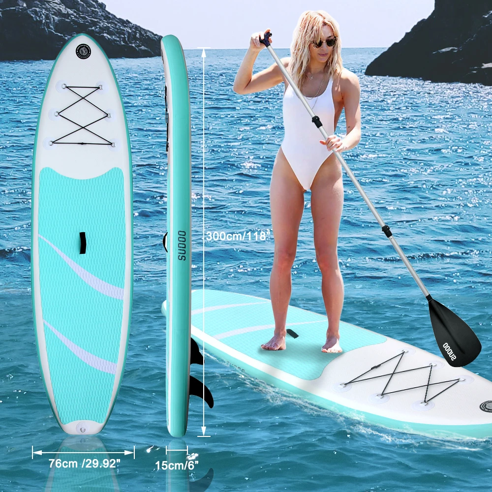 

Inflatable SUP Stand Up Paddle Board, Surfing Paddle Boards 300cmx76cmx 15cm for All Skill Levels for Youth & Adult & Kit US